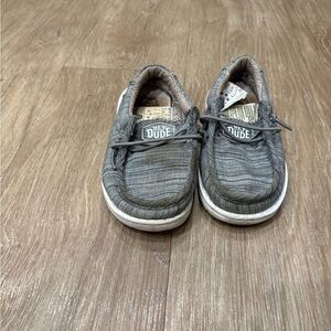 Hey Dude Kids Grey Knit Slip-On Sneakers